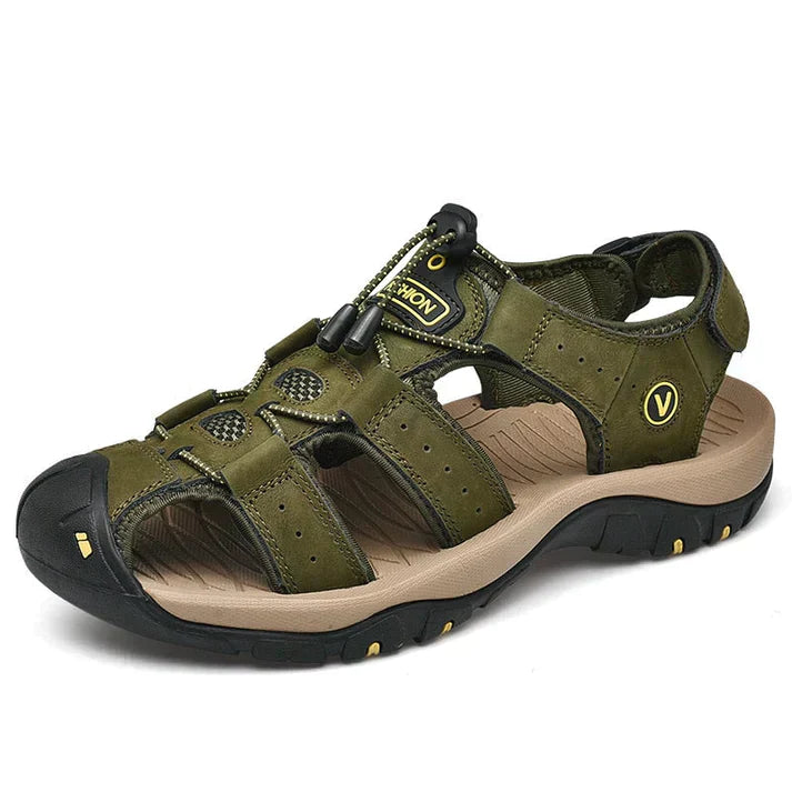 Men's orthopedic sandals, the Kay model, offering premium arch support and comfort for daily wear.