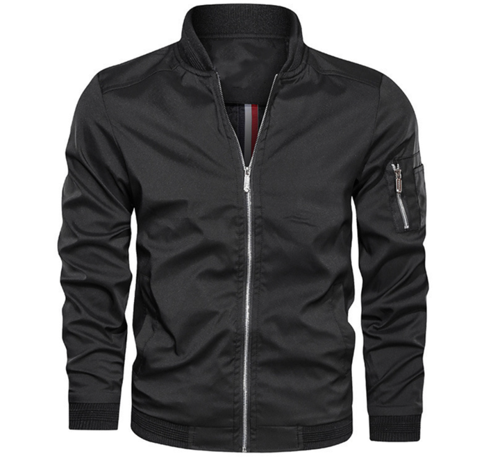 Men's lightweight bomber jacket for comfort & style. Versatile casual outerwear, perfect for spring or fall.