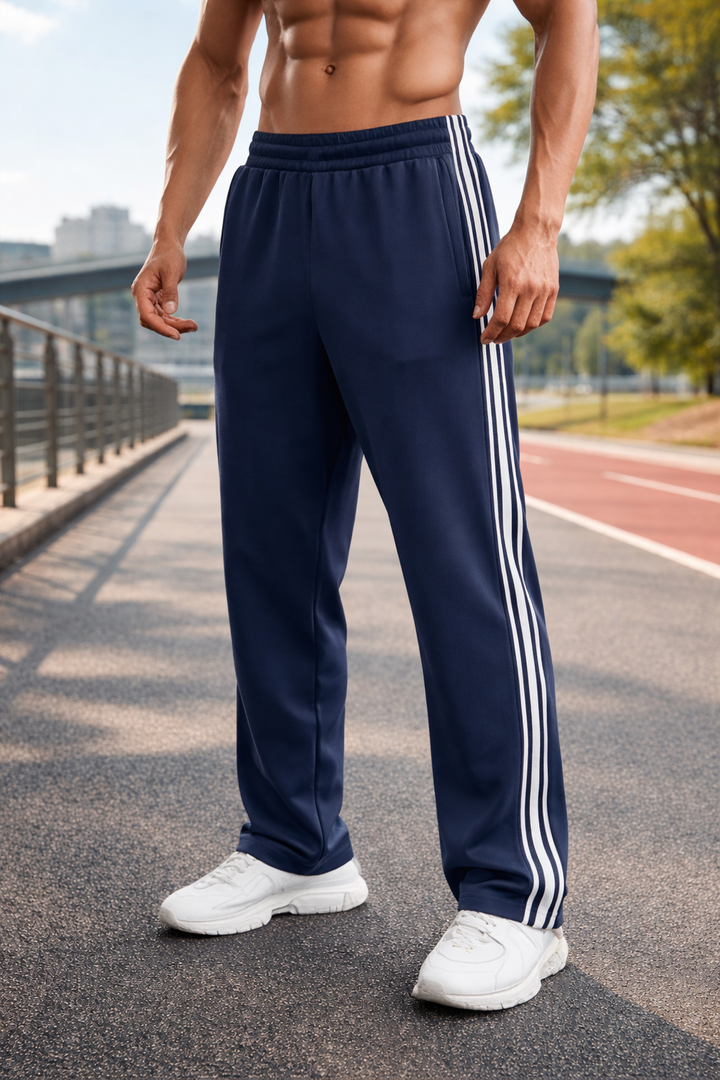 Men's lightweight drawstring sports trousers for activewear and casual athleisure.