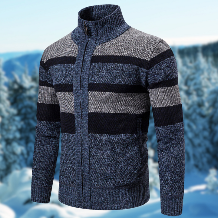 Men's lightweight striped knit sweater for stylish everyday comfort and casual wear.