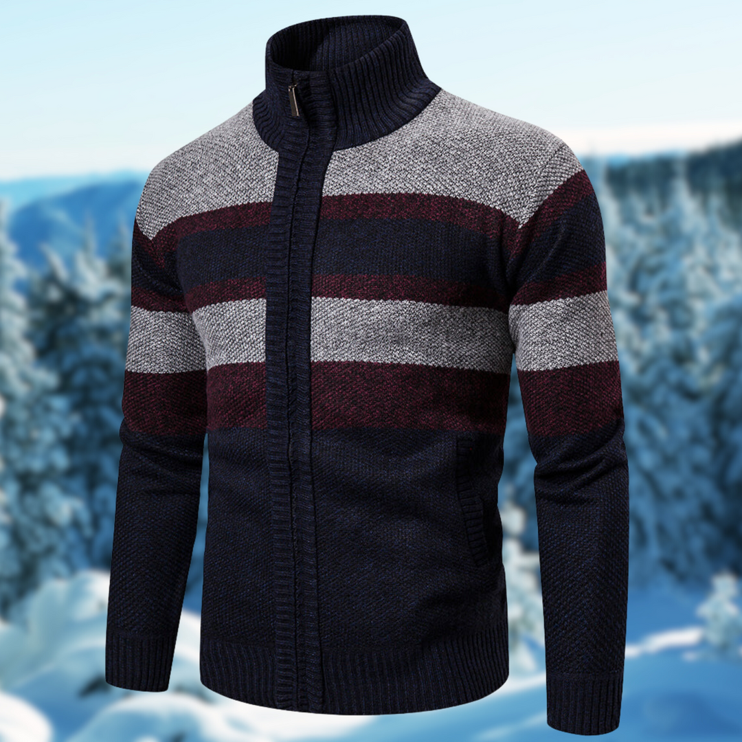 Classic striped men's sweater, comfortable lightweight knit for stylish casual wear and everyday fashion.