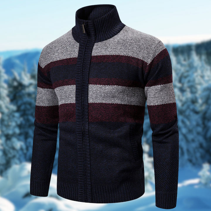 Classic striped men's sweater, comfortable lightweight knit for stylish casual wear and everyday fashion.