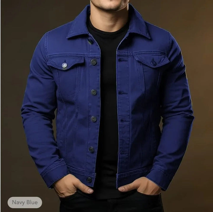 Stylish men's casual jacket, versatile lightweight outerwear for spring fashion & everyday layering.