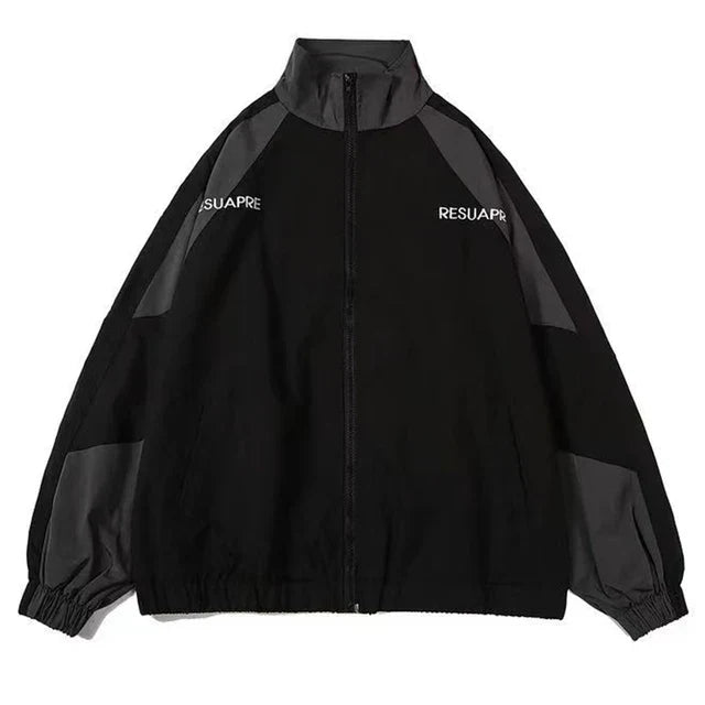 Lightweight men's windbreaker jacket. Provides weather protection for urban style, comfortable and stylish all-season outerwear.