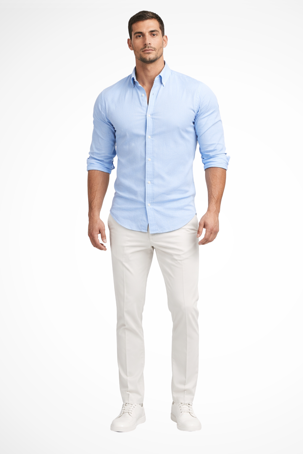Embrace summer fashion with this men's loose fit long sleeve casual shirt featuring a chic lapel.