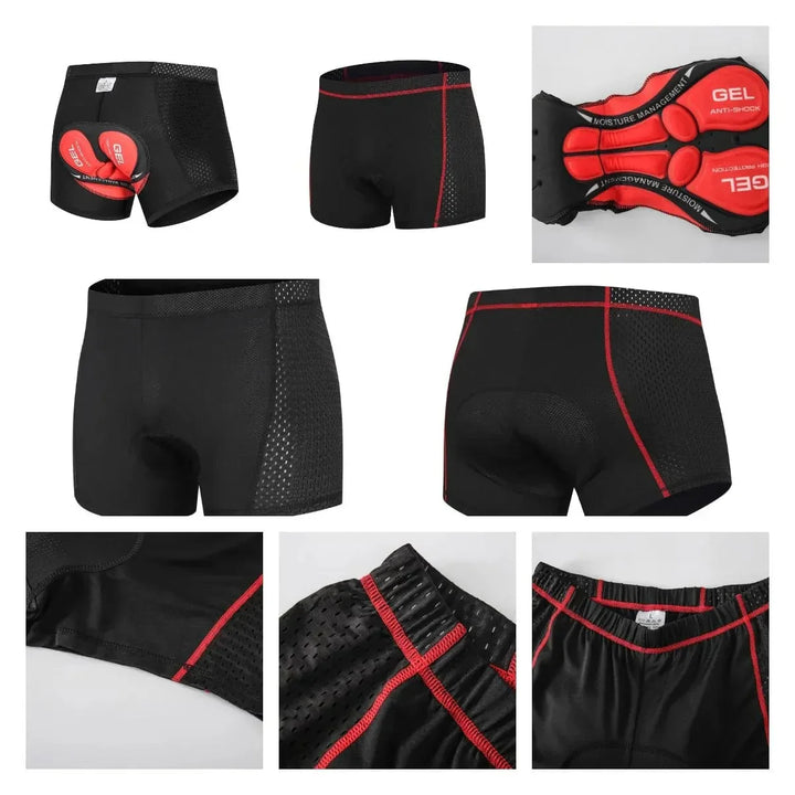 Men's padded moto shorts, designed for ultimate comfort & pain relief during long motorcycle rides. Breathable riding gear.