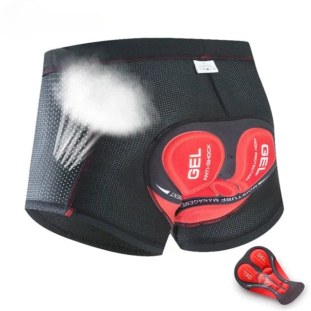 MotoPro men's comfort shorts with advanced shock-absorbing padding for bikers. Moisture-wicking & breathable.