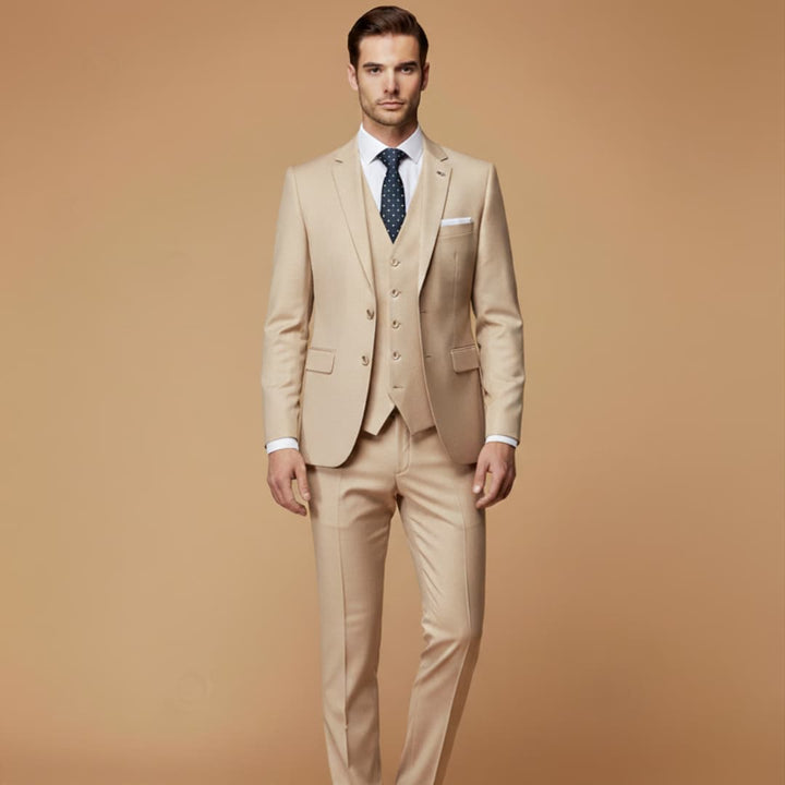 Classic men's slim fit 3-piece suit, a timeless modern choice for all formal, wedding, and business events.
