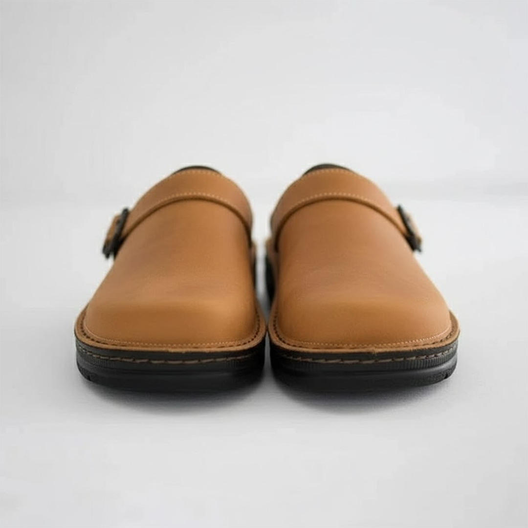 Men's orthopaedic slip-on clogs for all-day comfort with arch support.