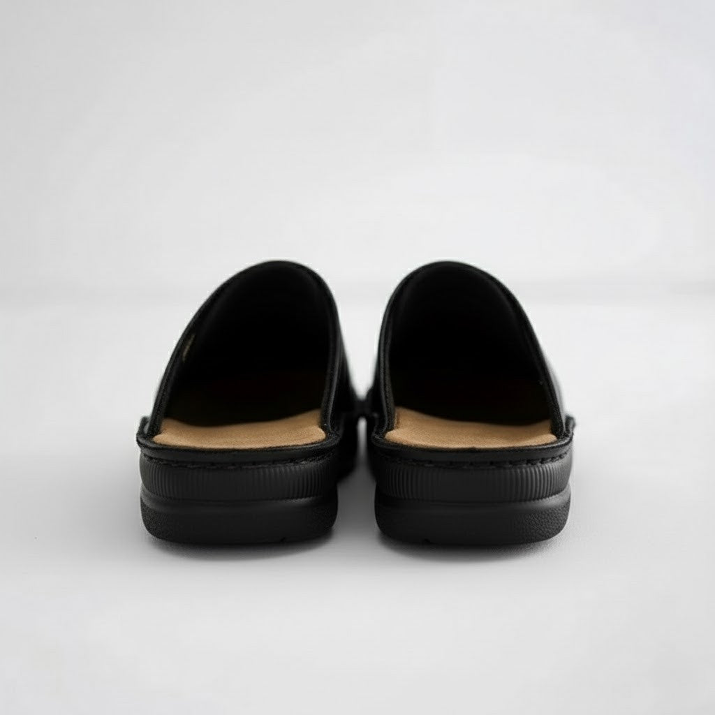 Men's comfort shoes: orthopaedic slip-on clogs ensuring all-day foot health & support.