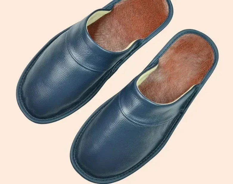 Modern men's orthopedic comfort slippers, designed for foot care & ultimate relaxation at home.
