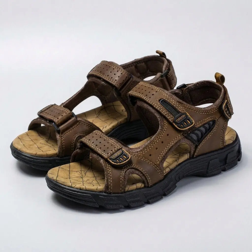 Men's adjustable orthopedic sandals for ultimate comfort, perfect for foot support in summer.