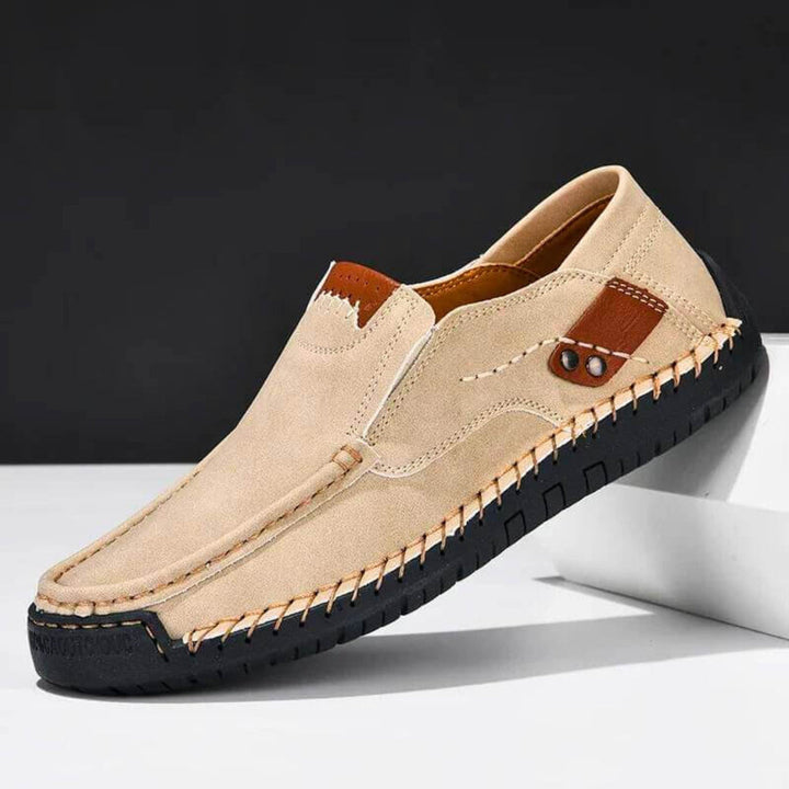 Men's orthopedic slip-on shoes with strong arch support for ultimate comfort, ideal for daily walking & stability.