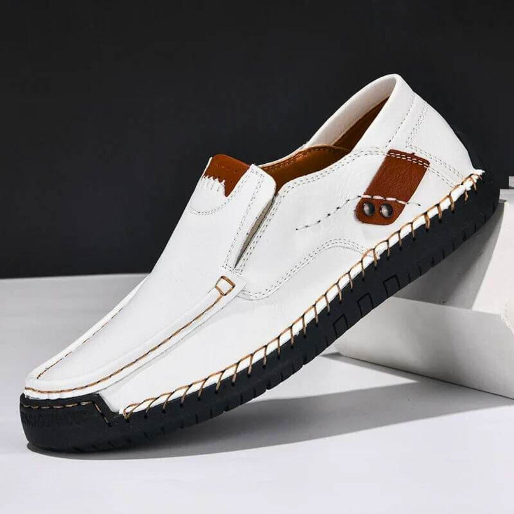 Stylish men's slip-on shoes, orthopedic design with arch support ensures superior comfort for casual daily wear.