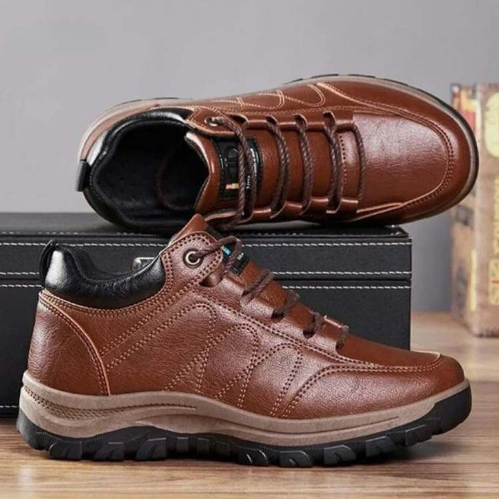 Men's orthopedic walking shoes with cushioned grip for all-day comfort and foot support.