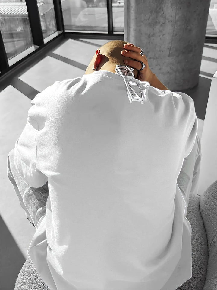 Stylish men's rose print t-shirt. Oversized streetwear design for modern, casual summer wear.