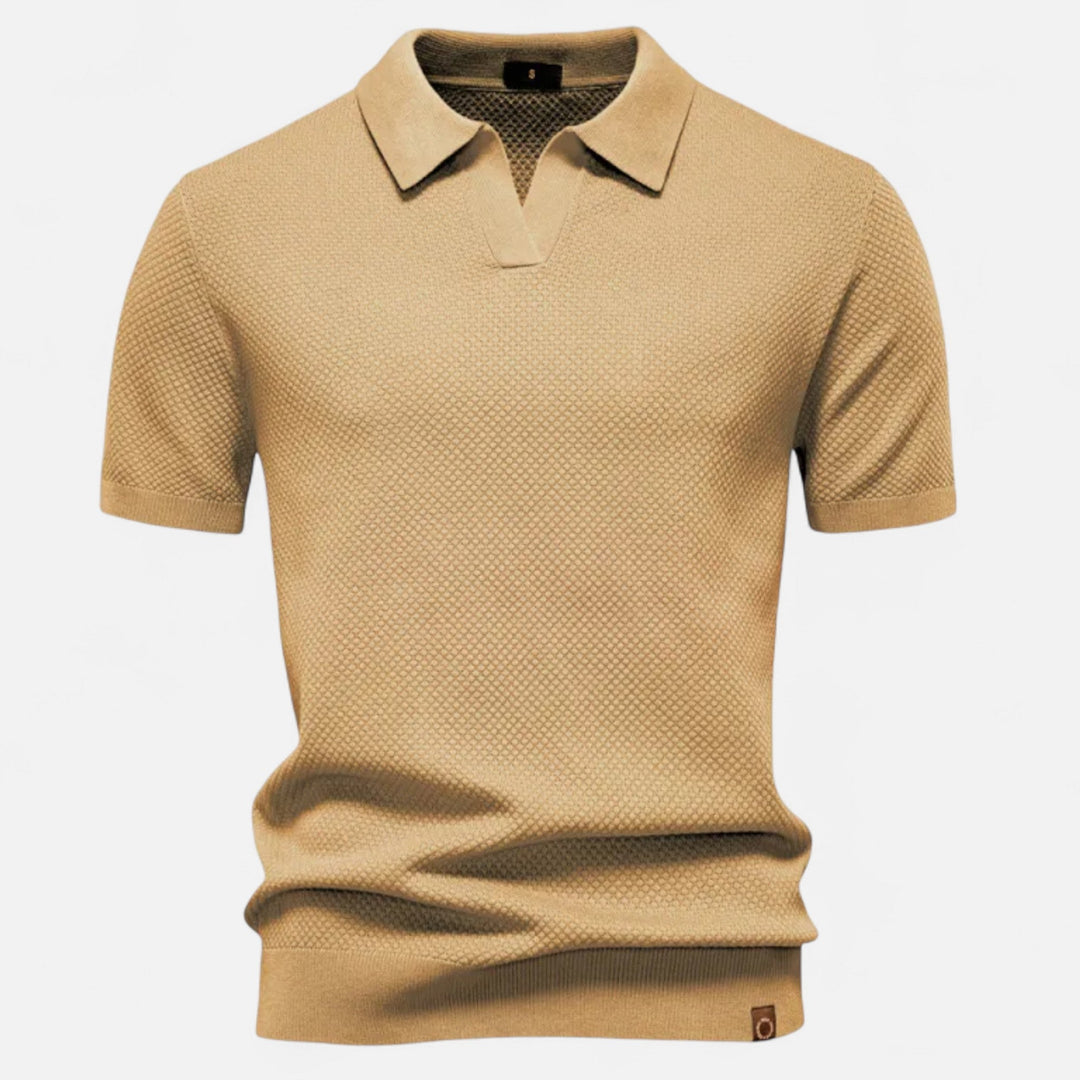 Men's pineapple print polo shirt, short sleeve, perfect for casual summer wear & men's apparel.