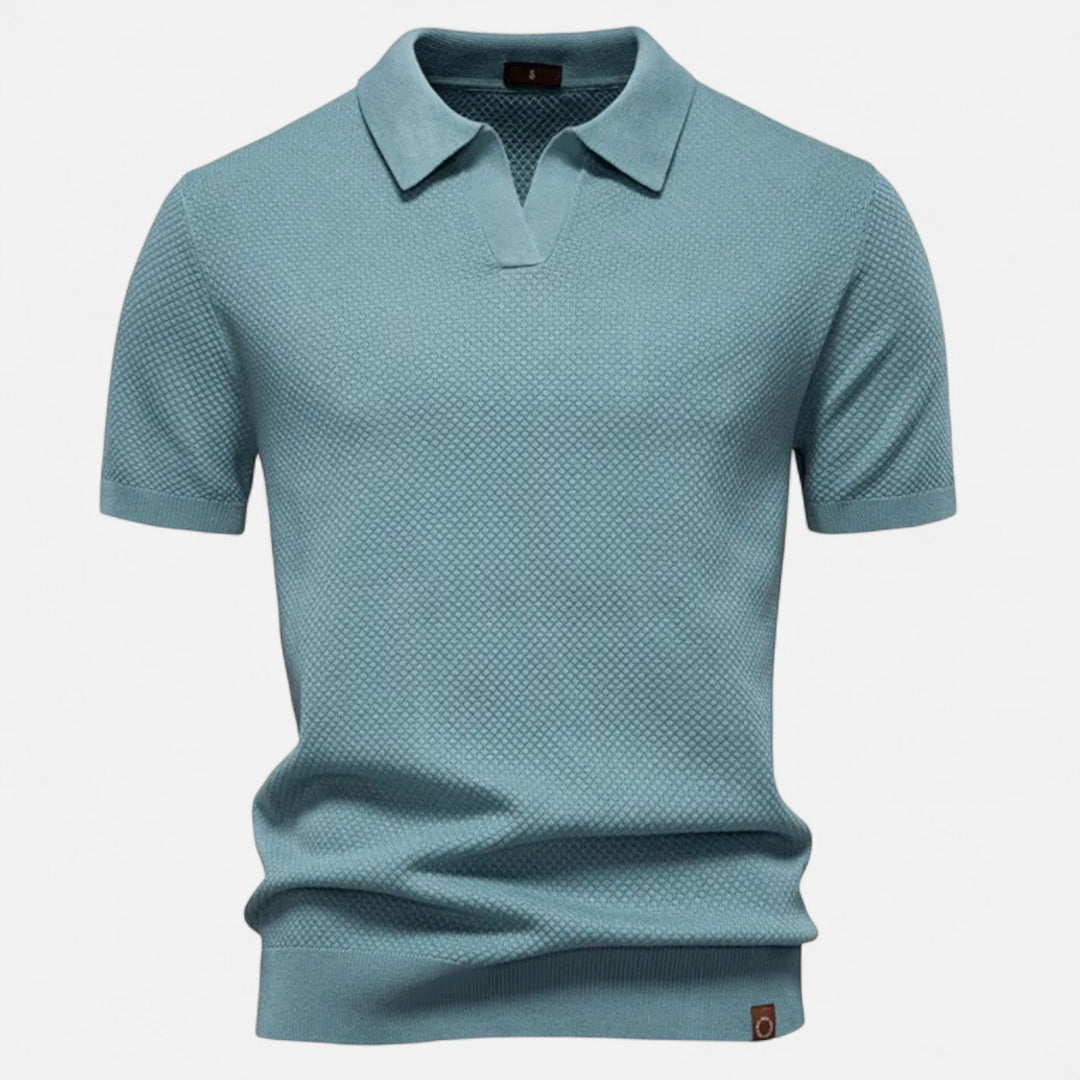 Men's short sleeve polo shirt featuring a playful pineapple pattern, perfect for summer casual fashion.