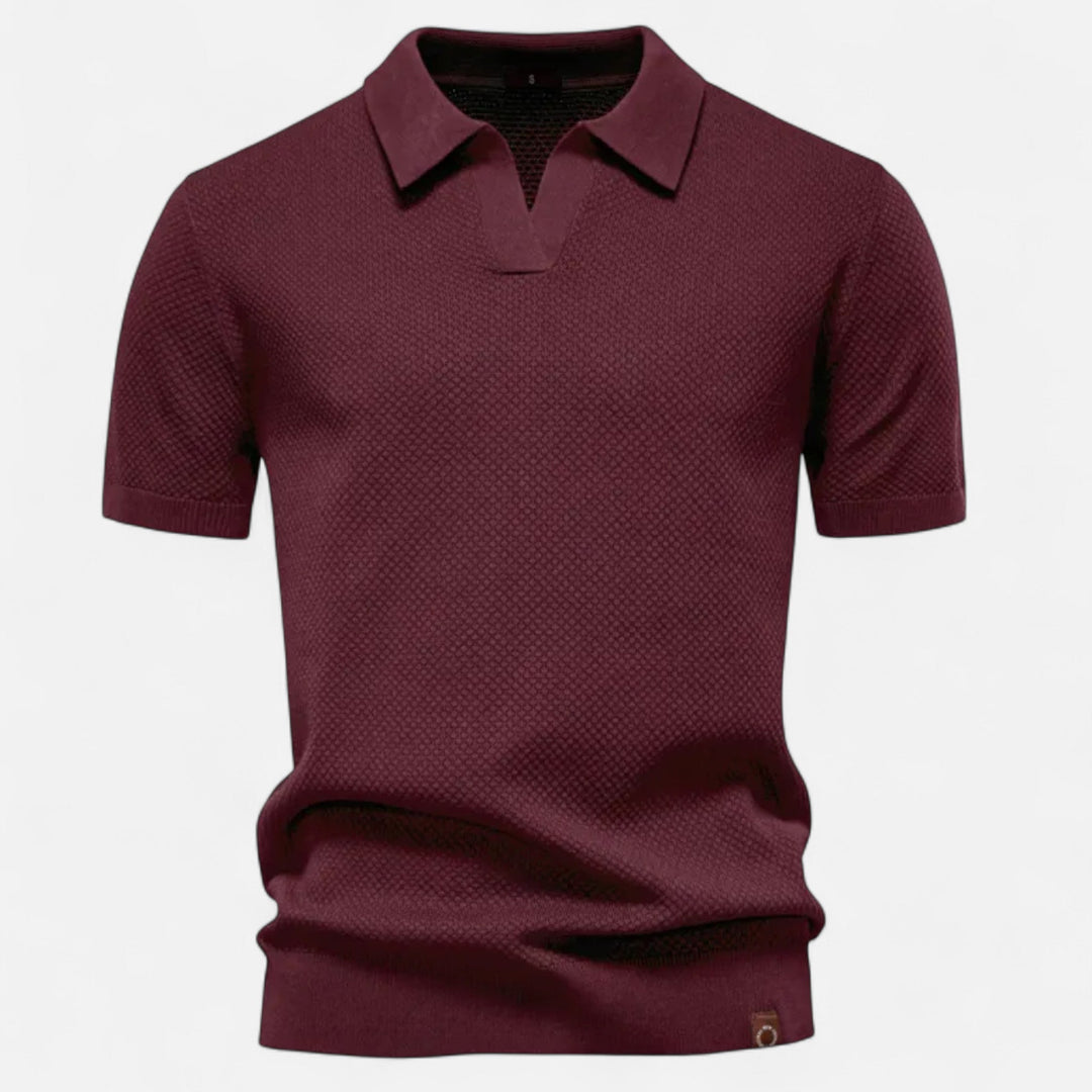 Comfortable men's pineapple polo shirt, short sleeve, a stylish & versatile top for summer activities.