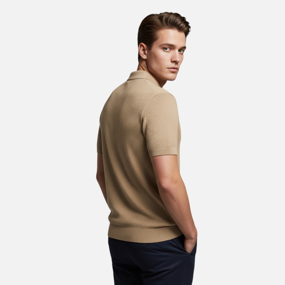 Versatile men's pineapple polo shirt, short sleeve casual wear, ideal for various summer occasions & stylish top.