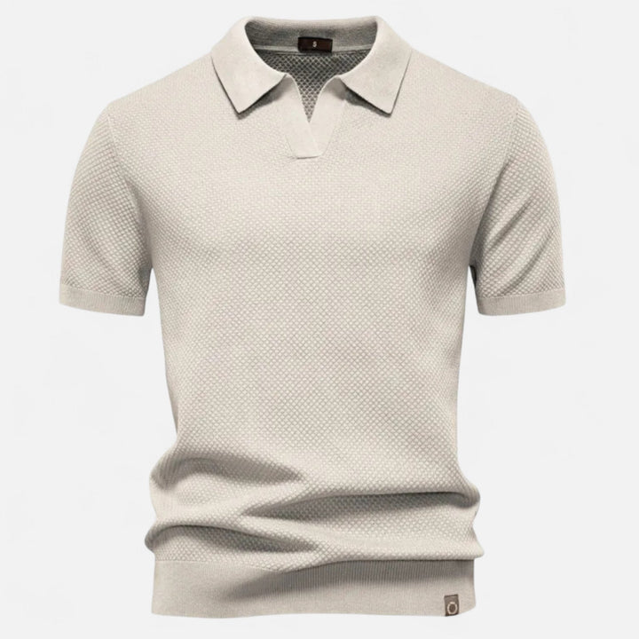 Men's casual pineapple pattern polo shirt, short sleeve top, great for warm weather fashion & versatile shirt.