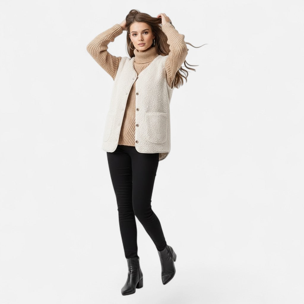Stylish men's knit vest crafted from a plush cashmere blend, ideal for comfortable fall and winter layering.