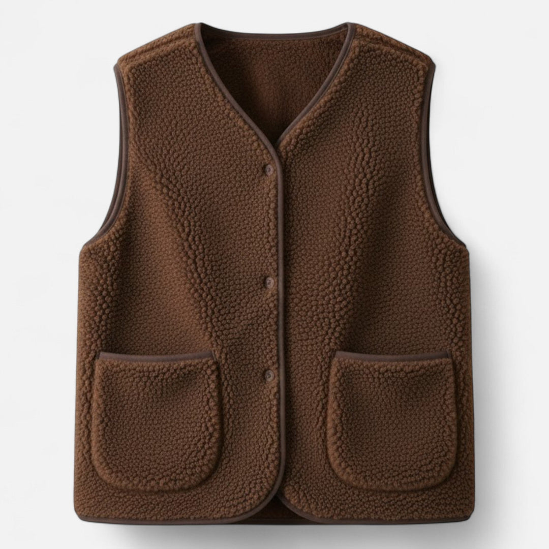 Luxurious men's cashmere-blend vest, a sophisticated sleeveless design for elegant fall and winter fashion.
