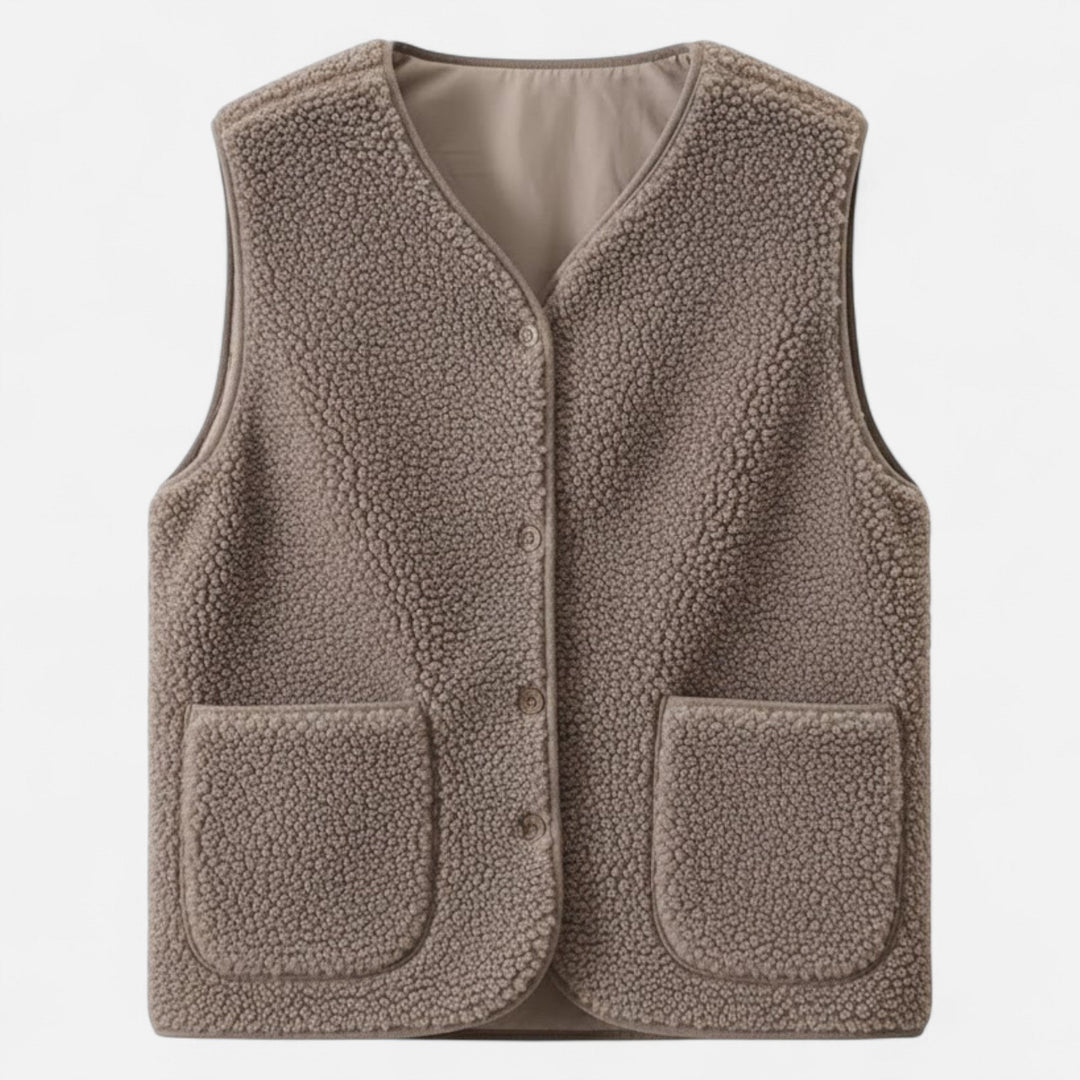 Men's warm cashmere-blend knit vest, an essential sleeveless layering piece for chilly fall and winter days.