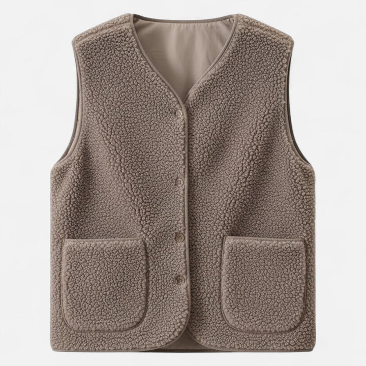 Men's warm cashmere-blend knit vest, an essential sleeveless layering piece for chilly fall and winter days.