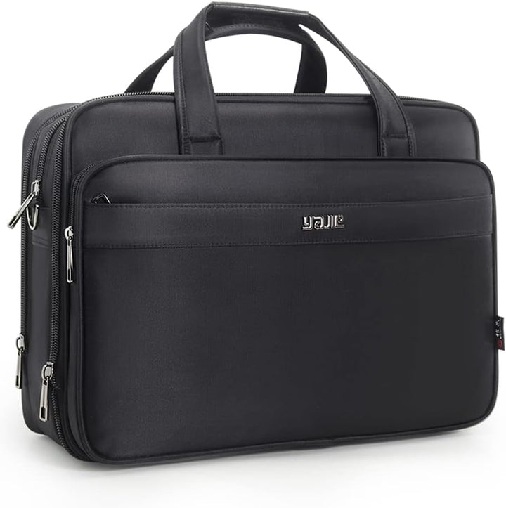 Men's professional canvas laptop tote bag for business travel & daily commute.