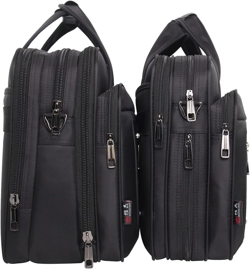 Durable men's canvas laptop tote, perfect for business trips & protecting your tech.