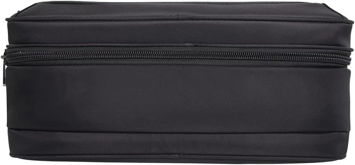 Versatile men's canvas travel tote bag with secure compartments for laptops & documents.