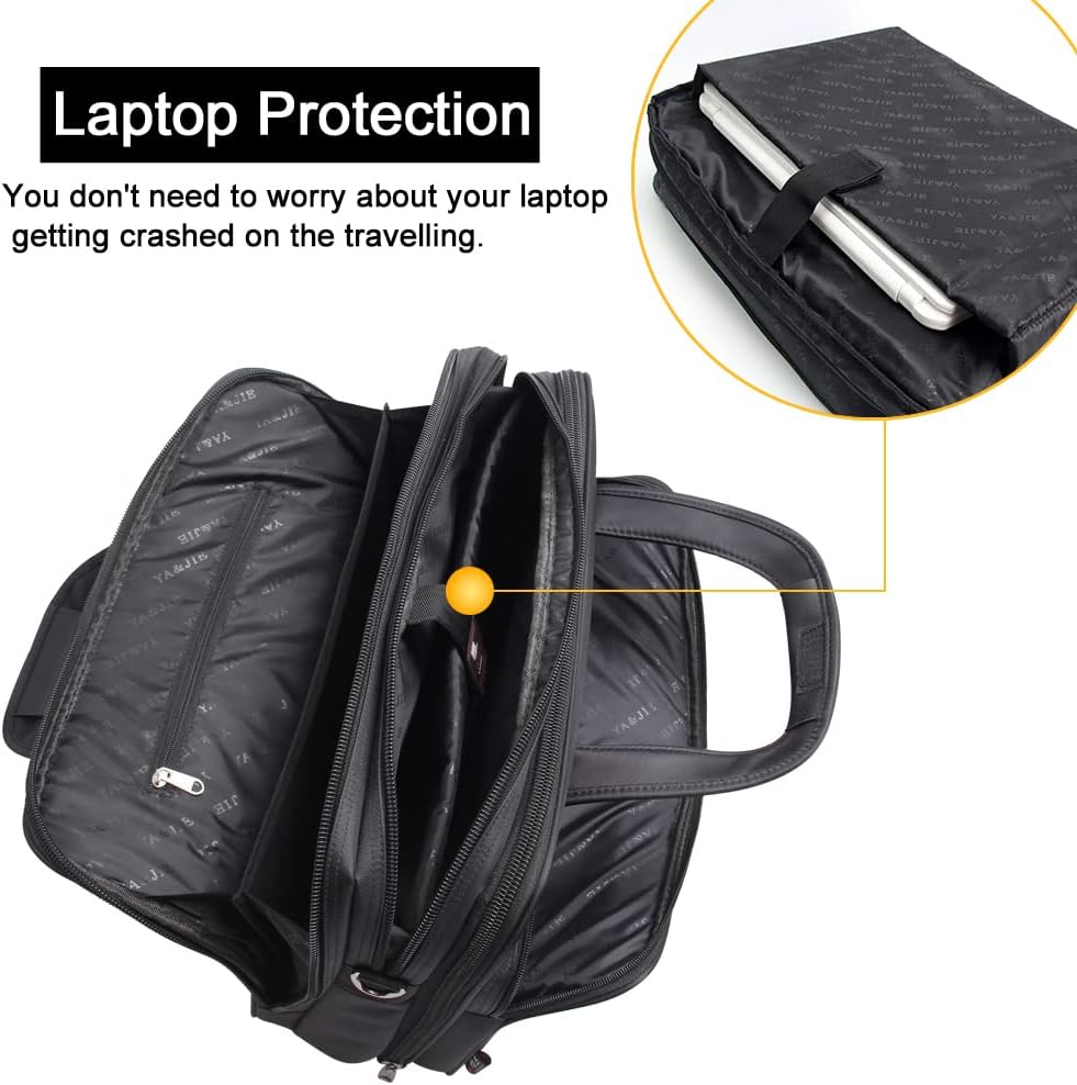 Spacious men's canvas business tote, designed for daily work, travel, and laptop transport.