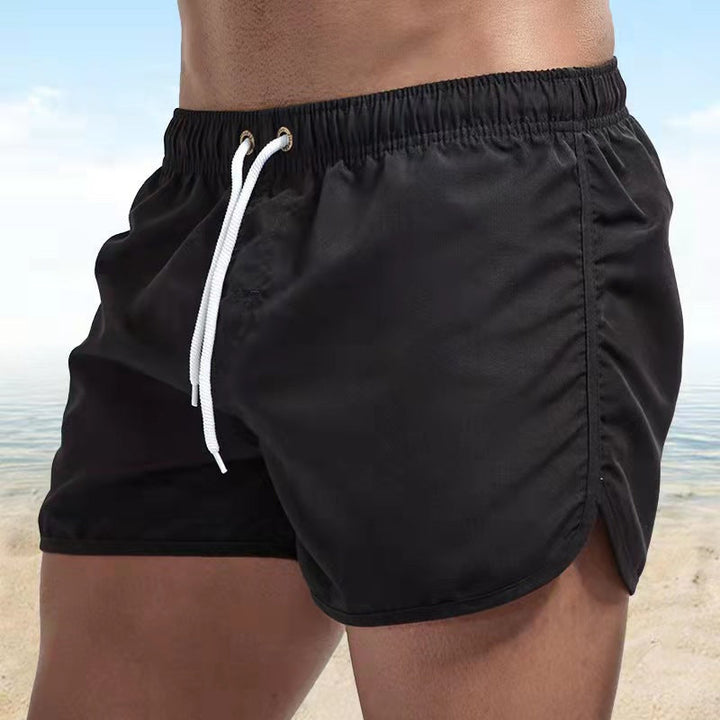 Men's quick-dry elastic waist swim trunks for beach, pool, and summer activewear.