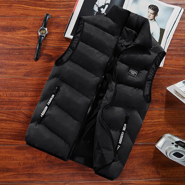 Casual men's quilted bodywarmer, ideal for spring & fall outerwear, offering warmth & style.