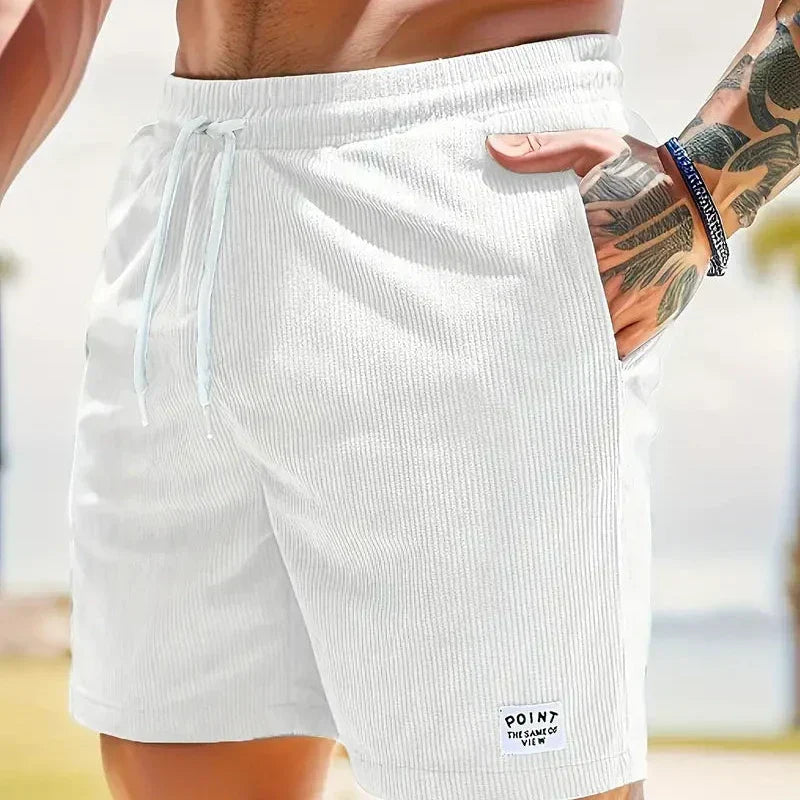 Summer essential men's shorts: comfortable, relaxed fit, drawstring casual style.