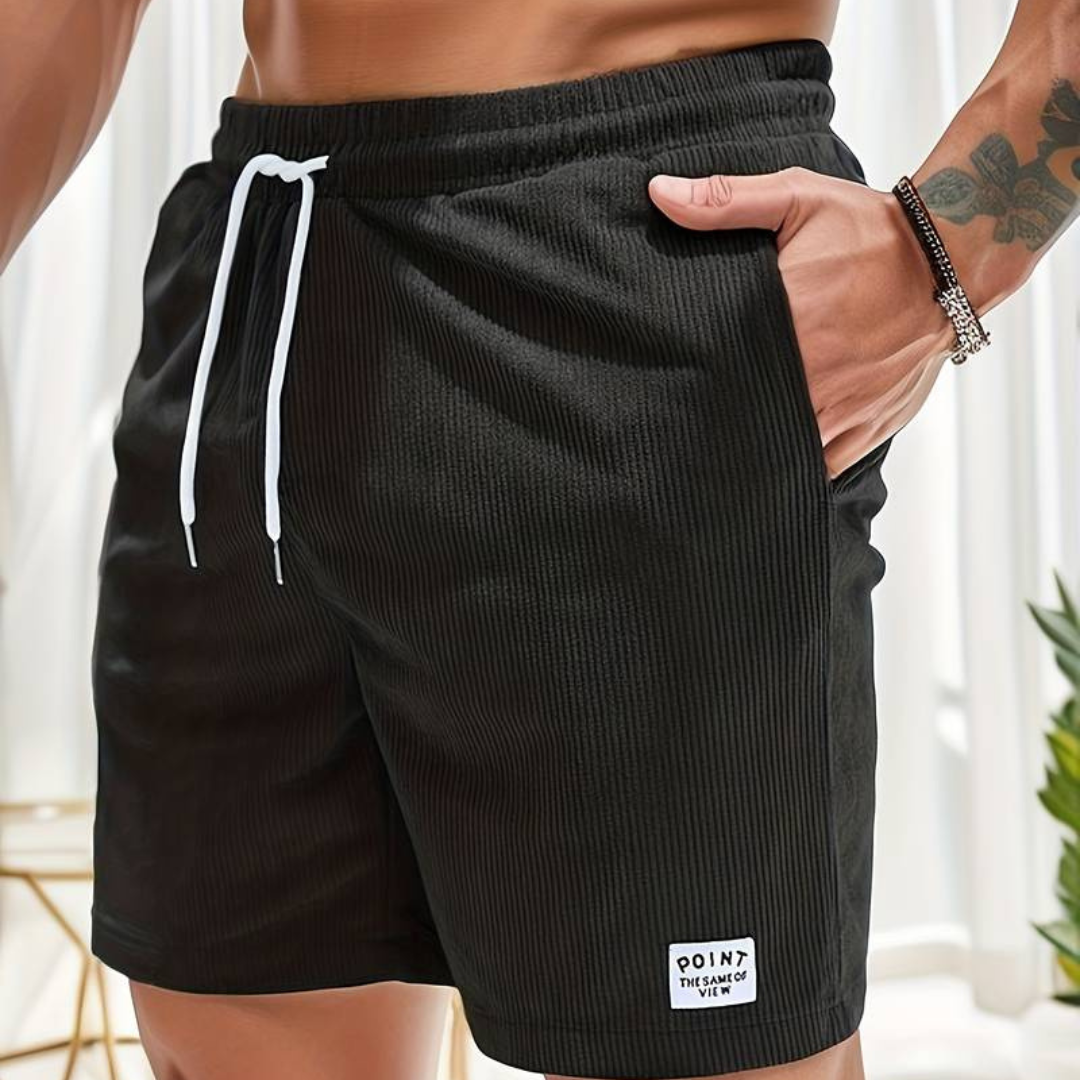 Comfortable men's relaxed fit shorts, ideal for spring fashion & casual outings.