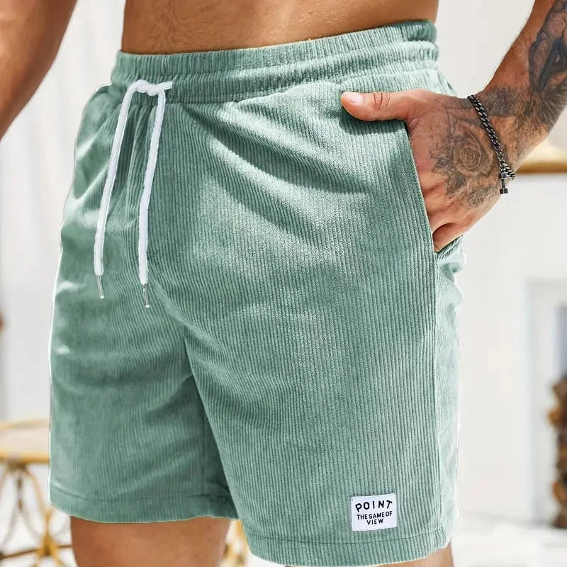 Drawstring men's shorts in a relaxed fit, a staple for summer & everyday comfort.