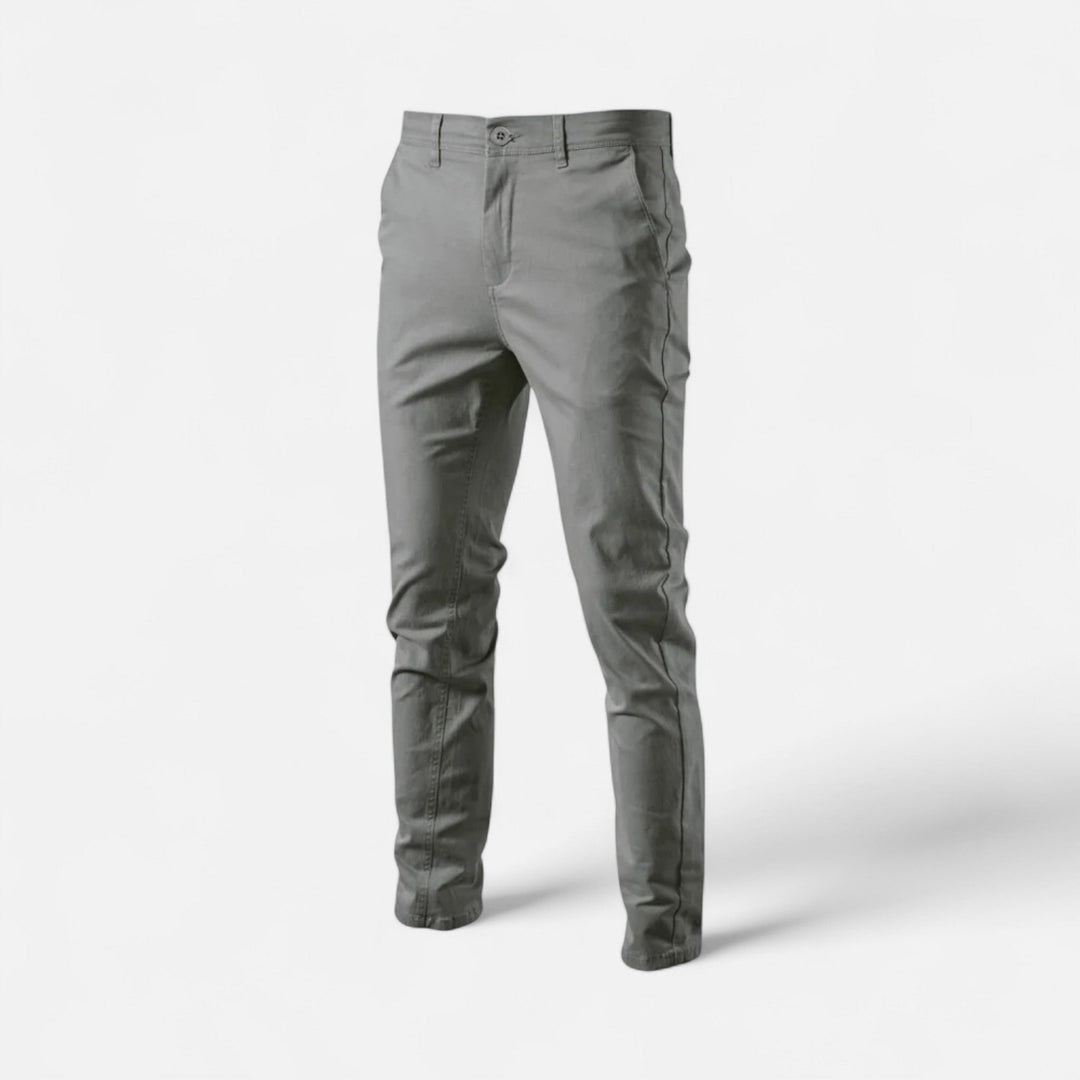 Comfortable & elegant men's smart casual chinos, tailored for versatility in any setting.
