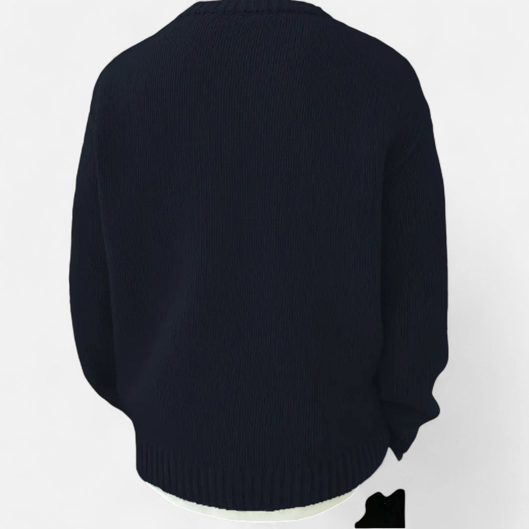Clean-cut men's solid crew neck sweater. Perfect pullover for stylish fall, winter, and everyday fashion.