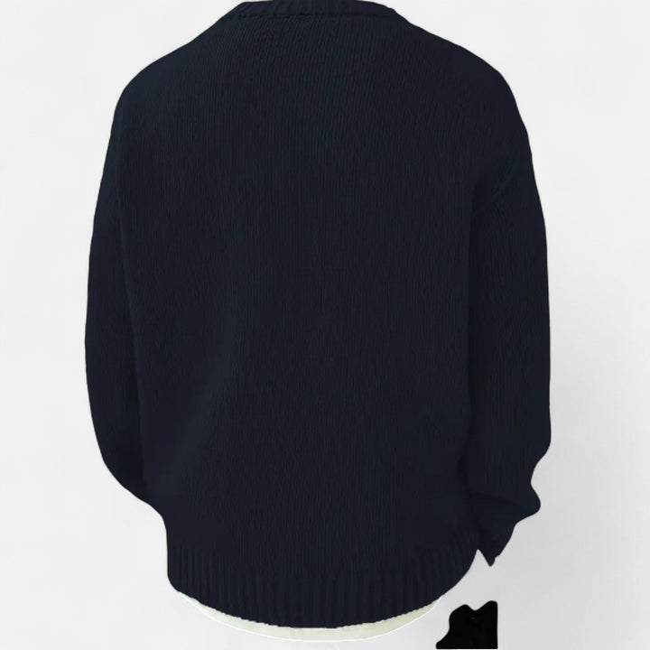 Clean-cut men's solid crew neck sweater. Perfect pullover for stylish fall, winter, and everyday fashion.