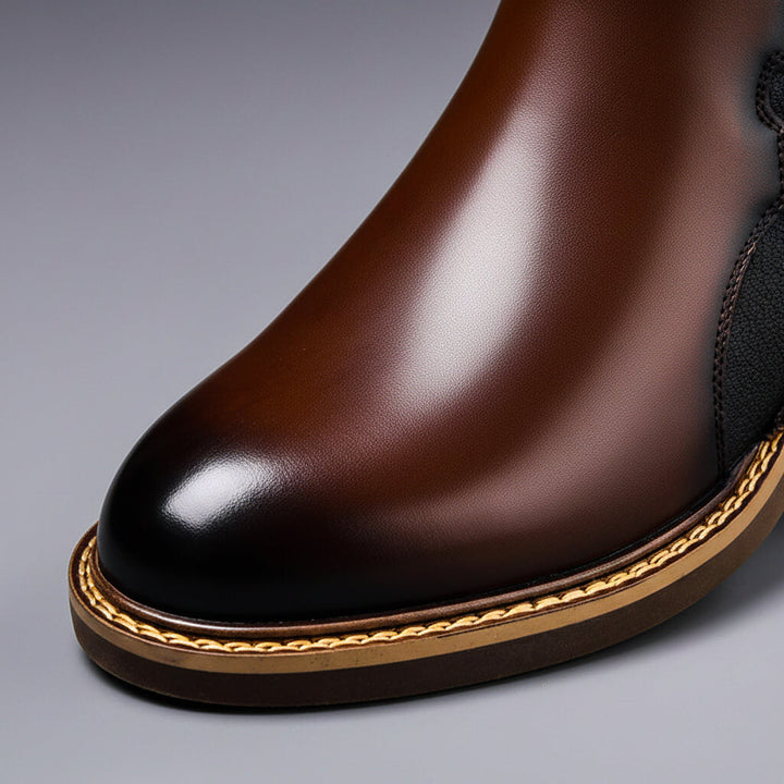 Fashionable men's ankle boots with double buckle straps, providing comfort and a trendy smart casual style.