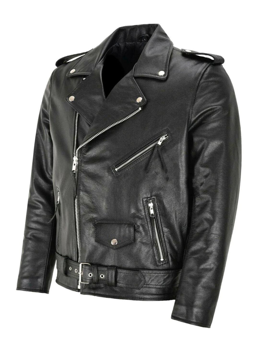 Fashionable men's bomber jacket with a smooth finish, belted hem, and secure zippered pockets. Versatile smart casual wear.