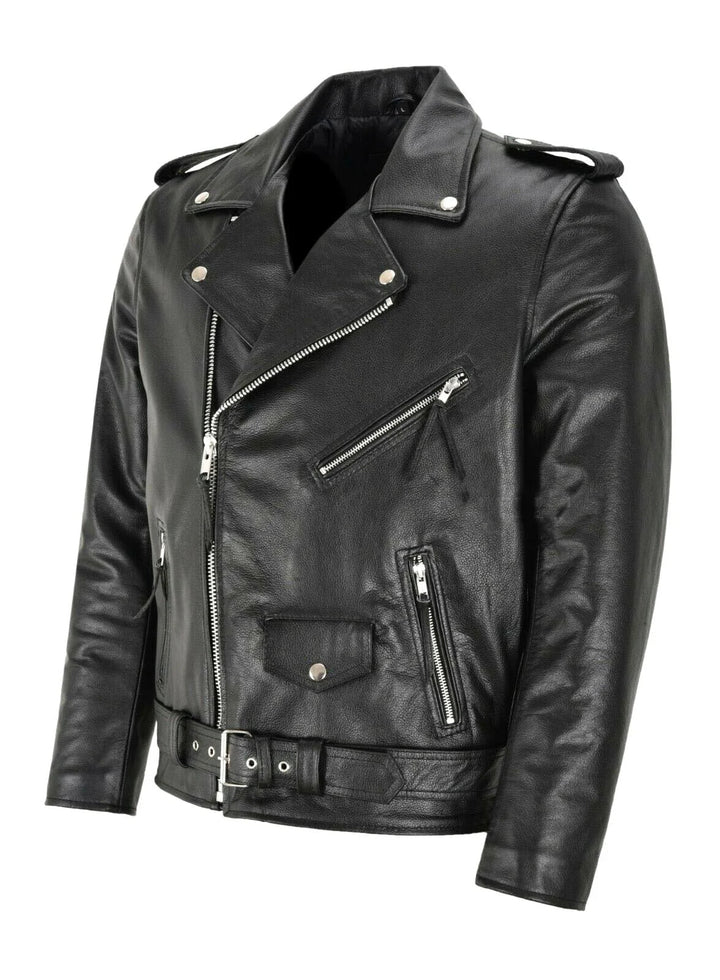 Fashionable men's bomber jacket with a smooth finish, belted hem, and secure zippered pockets. Versatile smart casual wear.