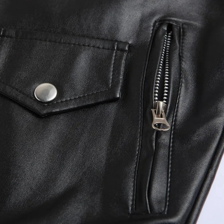 Versatile black men's bomber jacket, ideal for casual and smart occasions. Features a stylish belted hem & zipper pockets.