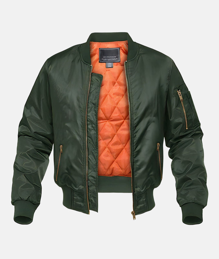 Versatile men's bomber jacket, ideal for casual outerwear. Features a sleek design for everyday fashion.