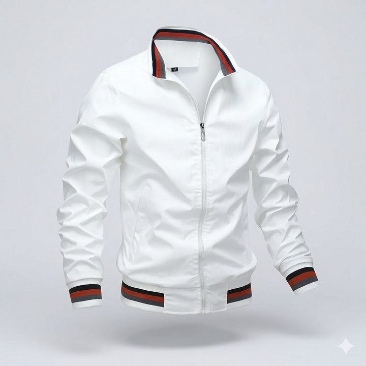 Men's stylish lightweight summer jacket with a practical zip front, perfect for casual modern outerwear.