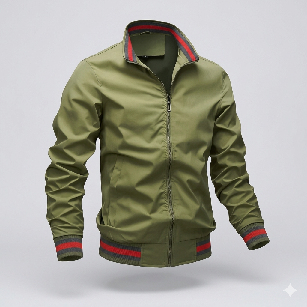 Breathable men's lightweight jacket, versatile and modern for smart-casual summer outerwear.