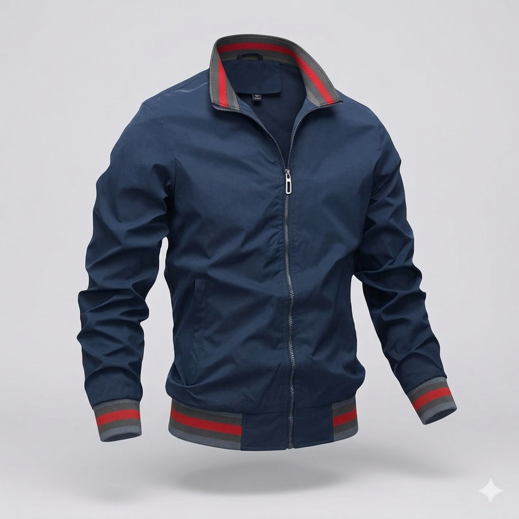 Modern men's stylish summer jacket, lightweight and breathable, ideal for smart-casual warm weather outfits.