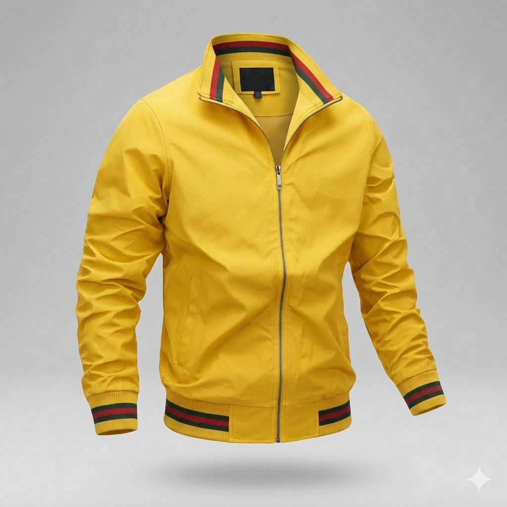 Lightweight & breathable men's summer jacket featuring a zip front, perfect for warm weather and versatile wear.